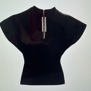 Rick Owens V-Neck Wing-Sleeve Top